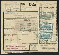 1949 - BELGIË/BELGIQUE/BELGIEN - Document - Michel 282A+291A [Eisenbahn] - Y&T 308+317 [CP] + ANTWERPEN & DENDERMONDE - Documenten & Fragmenten