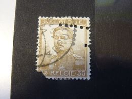 BELGIQUE  Perforé Perfin Abimé - 1909-34