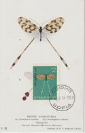 Bulgarie Carte Maximum 1964 Papillons 1248 - Lettres & Documents