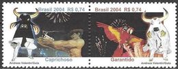 Brazil Brasil Brasilien 2004 Parintins Festival Michel No. 3374-5 Pair MNH Mint Postfrisch Neuf ** - Ungebraucht