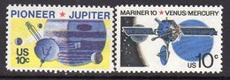 USA 1975 Unmanned Space Missions Set Of 2, MNH (SG 1552/3) - Ongebruikt