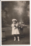 CPA Carte-photo Enfant Fillette Béret Marin Croiseur Navire Jules Michelet - Other & Unclassified