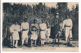 CPA ETHIOPIE Prêt à Partir Pour La Visite Colon Missionnaire - Etiopia