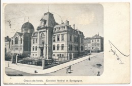 CPA SUISSE La Chaux De Fonds Contrôle Fédéral Et Synagogue - La Chaux-de-Fonds