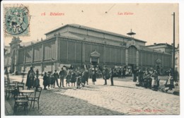 CPA 34 BEZIERS Les Halles Belle Animation - Beziers