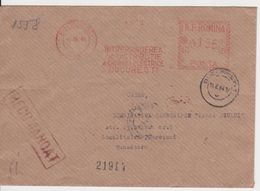 BUCURESTI AMONT 1,55,  ELECTRICITY DISTRIBUTION ENTERPRISE RED MACHINE ATM STAMPS, ROMANIA 1964 - Franking Machines (EMA)