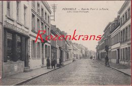 Peruwelz Rue Du Pont A La Faulx Imprimerie Cesar Philippe Animee Hainaut Henegouwen RARE (En Très Bon état) 1920 - Péruwelz