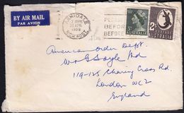 Australia Armidale 1959 / Machine Stamp - Please Post Early Before Lunch & Before Four O'clock / Queen, Aboriginal Art - Postmark Collection