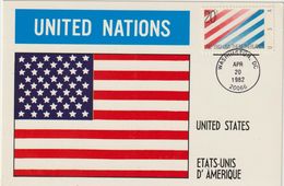 Carte-Maximum ETATS-UNIS N° Yvert  1432 (USA-PAYS BAS - Drapeau Américain) Obl 1er Jour - Maximum Cards