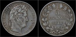 France Louis Philippe I 5 Francs 1848 A - 5 Francs