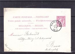 Belgique - Carte Postale De 1892 - Entier Postal - Oblit Nameche - Exp Vers Bonn - 1893-1800 Fijne Baard