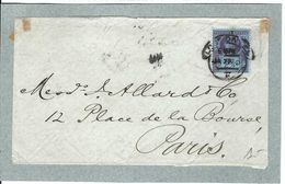 GRANDE BRETAGNE 1891: DDL De Londres Pour Paris Avec Affr. 2,5p Et Obl. CAD ''Fer à Cheval'',  B à TB - Cartas & Documentos