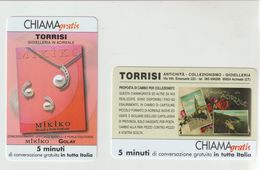 11- Coppia Chiama-Gratis-Pubblicitaria Mikiko-Gioielleria Torrisi-Acireale + "Collezionismo Cartoline"usate - Usages Spéciaux