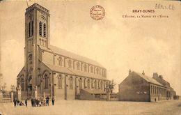 59 - Bray-Dunes - L'Eglise, La Mairie Et L'Ecole (animée) - Bray-Dunes