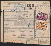 1949 - BELGIË/BELGIQUE/BELGIEN - Document - Michel 281A+290A - Y&T 307+316 + TIELT, MERELBEKE & DENDERMONDE - Documentos & Fragmentos