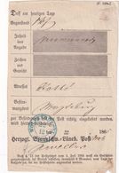 BRAUNSCHWEIG  1865    DOCUMENT POSTAL DE LÜNEBURG - Brunswick