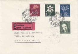 Suisse - 08/121946 - Pro Juventute - N°Zumstein 117/120 - Lettre Avec Oblitération Journée Du Timbre à Sion - Briefe U. Dokumente