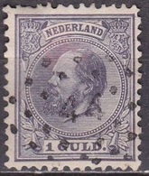 1872 Koning Willem III 1 Gulden Grijsviolet NVPH 28 - Used Stamps