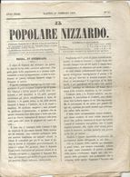 NICE . IL POPOLARE NIZZARDO . 1849 - 1800 - 1849