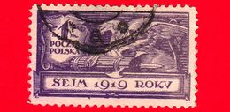 POLONIA - Usato - 1919 - Grifone - Parlamento Polacco - Prima Assemblea Nazionale - 1 - Used Stamps