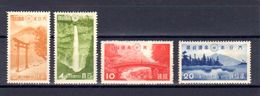 Japon 1938, Parc National De Nikko, 279 / 282*, Cote 50 € - Nuevos