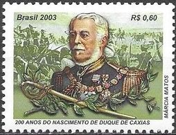 Brazil Brasil Brasilien 2003 Duke Of Caixas Michel No. 3318 MNH Mint Postfrisch Neuf ** - Ungebraucht