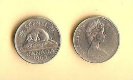 CANADA 1965-1978 Km60.1 Coin 5 Cents QE II - Canada