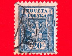 POLONIA - Usato - 1919 - Emissione Polonia Del Nord - Aquila Con Fasci  - Eagle - 20 - Used Stamps