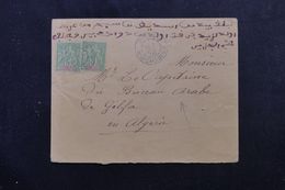 NOUVELLE CALÉDONIE - Enveloppe De Nouméa Pour Gelfa ( Algérie )  En 1909, Affranchissement Groupe 5ct X2  - L 62909 - Storia Postale