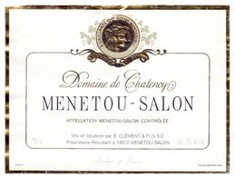 Etiket Etiquette - Vin - Wijn - Domaine De Chatenoy - Menetou Salon - Altri & Non Classificati