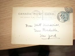 Canada Post Card  Windsop To New Rochelle - Lettres & Documents