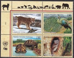 UNO-Genf, 2001, 409/12,  MNH **, Gefährdete Arten (IX): Fauna. - Otros & Sin Clasificación