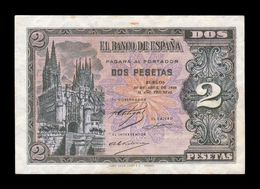 España Spain 2 Pesetas Cathedral Of Burgos 1938 Pick 109 Serie L MBC VF - 1-2 Pesetas