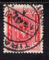 ALBANIA 1940 SEGNATASSE POSTAGE DUE TASSE 50q USATO USED OBLITERE' - Albanien