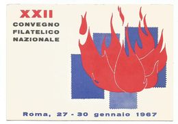 XW 2432 Roma - XXII Convegno Filatelico Nazionale 1967 - Annullo Commemorativo / Viaggiata - Exposiciones