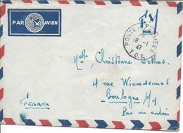 POSTE AUX ARMEES T.O.E. (Théâtre Des Opérations Extérieures) 18 Janvier 1947 Franchise Par Avion Pour Boulogne Sur Mer - Guerre D'Indochine / Viêt-Nam