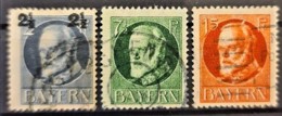 BAVARIA 1916 - Canceled - Mi 111, 113, 115 - Used