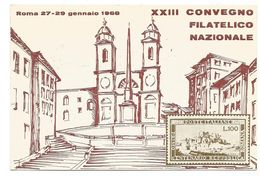 XW 2441 Roma - XXIII Convegno Filatelico Nazionale 1968 - Stazione Termini - Annullo Commemorativo - Mostre, Esposizioni