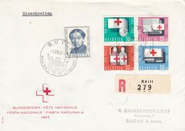 Suisse - 01/08/1963 - Pro Patria - N°Zumstein 113/17 - Lettre Recommandée Pour Buchs B.Aarau - Fête Nationale - Brieven En Documenten