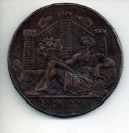 REF MON4 Médaille Belgique Exposition Universelle 1885 Anvers Antwerren Cuivre Bronze 10 Gr - Autres & Non Classés