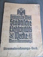STROMABRECHNUNGS BUCH, WIEN 1940 - Autriche