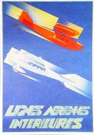 Publicité - Lignes Intérieures Vers 1930 - CARTE POSTALE MODERNE (Reproduction D'Affiche Ancienne) - Advertenties