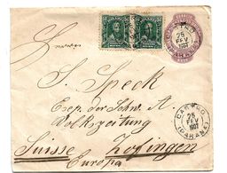 Bra169 / BRASILIEN - Briefganzsache (Ascher 26 ) Von Castro 1907 Nach Zofingen /Schweiz - Storia Postale