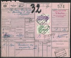 1954 - BELGIË/BELGIQUE/BELGIEN - Document - Michel 310+316 - Y&T 345+356 + ANZEGEM & DIEST - Dokumente & Fragmente