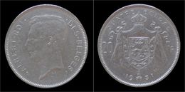 Belgium Albert I 20 Frank (4belga) 1931FR-pos B - 20 Francs & 4 Belgas