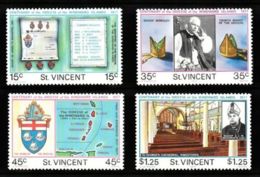 St. Vincent, 1977, Centenary Of Anglican Diocese, MNH, Michel 471-474 - St.Vincent (...-1979)