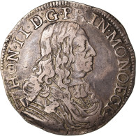 Monnaie, Monaco, Honore II, Scudo, Ecu, 60 Sols, 1654, TTB, Argent - 1505-1795 From Lucien Ier To Honoré III