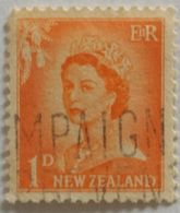 022. NEW ZEALAND (1D) USED STAMP QUEEN - Fiscali-postali