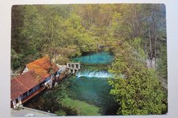 (11/10/9) Postkarte/AK "Blaubeuren" Der Blautopf (orig. Luftaufnahme) - Blaubeuren