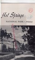 AMERIQUE ETATS UNIS -RARE DEPLIANT TOURISTIQUE HOT SPRINGS NATIONAL PARK- ARKANSAS- 1950 - Tourism Brochures